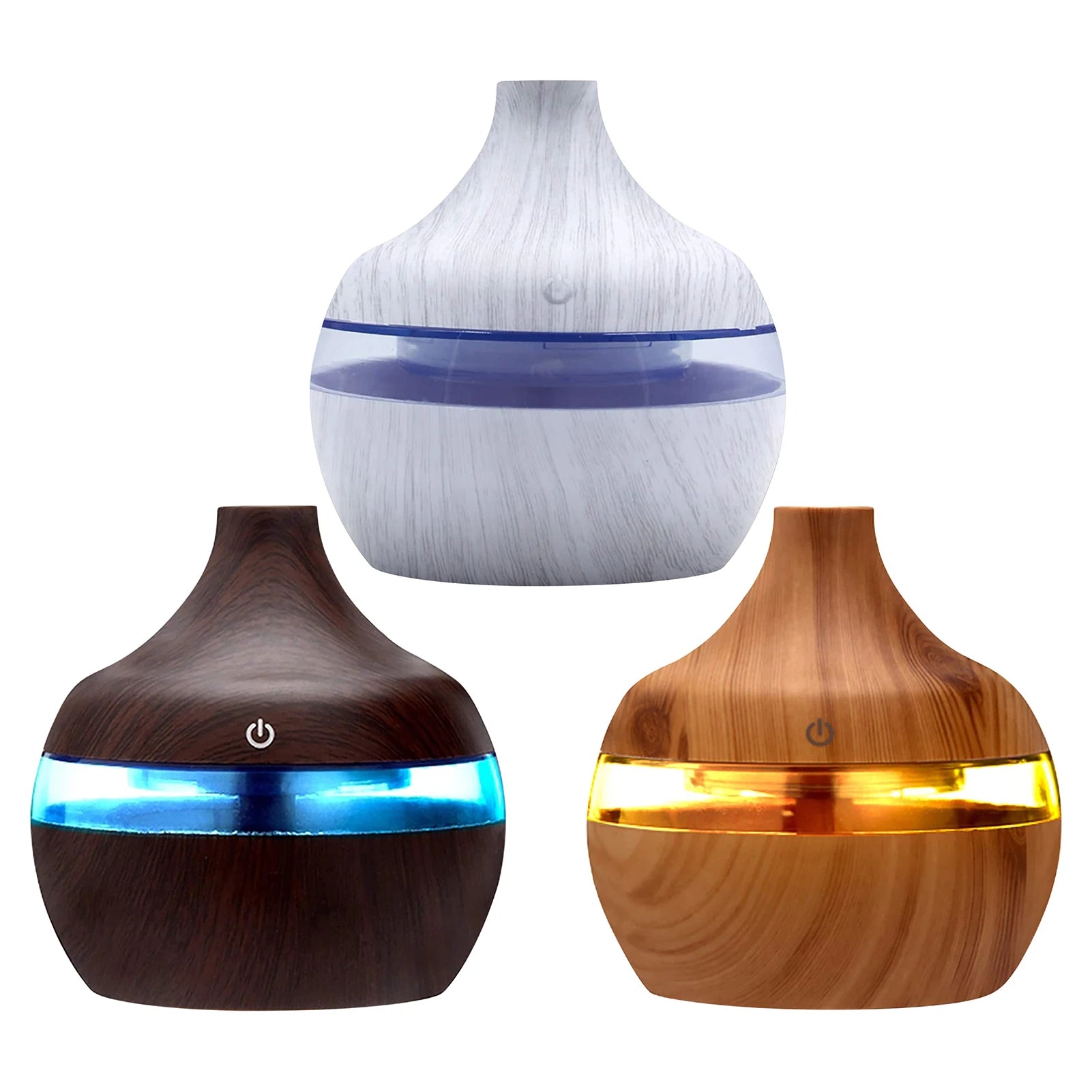 Wood Grain 300ML Essential Oil Diffuser & LED Humidifier